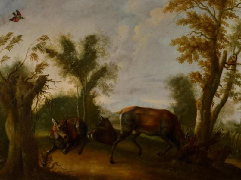 1715-Karel Josef Adolf - Lo yacht della VOC si avvicina all'East Indiaman de Vrindschap